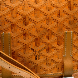 Goyard Yellow Coated Canvas and Leather Crossbody Bag