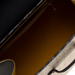 Pre Owned حقيبة جويارد يد علوية سيغون جلد وكانفاس مقوى سوداء/ بنية