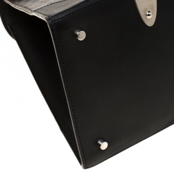 Pre Owned حقيبة جويارد يد علوية سيغون جلد وكانفاس مقوى سوداء/ بنية