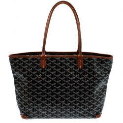 Pre Owned Goyard Brown Coated Canvas Artois Tote