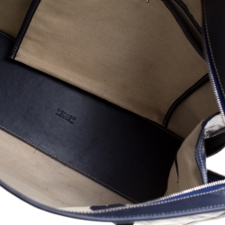 Pre Owned Goyard Blue Goyardine Coated Canvas and Leather Marquises Tote