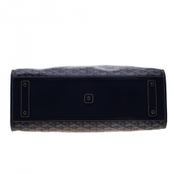 Pre Owned Goyard Blue Goyardine Coated Canvas and Leather Marquises Tote