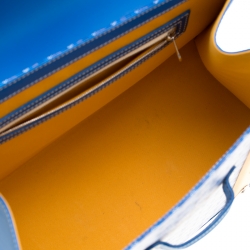 Goyard Blue Coated Canvas and Leather Saigon Top Handle Bag