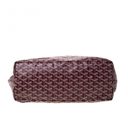 Pre Owned Goyard Burgundy Coated Canvas and Leather Saint Louis Tote
