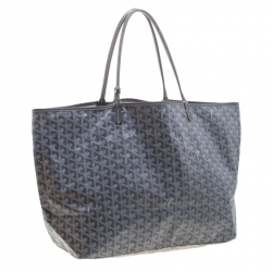 Pre Owned Goyard Saint Louis Grey Coated Canvas GM Tote
