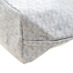 Pre Owned Goyard Saint Louis White Coated Canvas PM Tote
