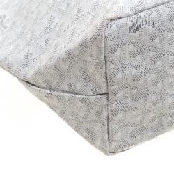 Pre Owned Goyard Saint Louis White Coated Canvas PM Tote