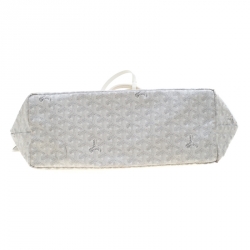 Pre Owned Goyard Saint Louis White Coated Canvas PM Tote