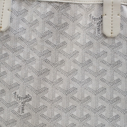 Pre Owned Goyard Saint Louis White Coated Canvas PM Tote