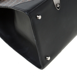 Pre Owned Goyard Black/Brown Coated Canvas and Leather Saigon Top Handle Bag