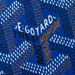 Goyard Blue Coated Canvas and Leather Saigon Top Handle Bag