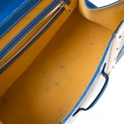 Goyard Blue Coated Canvas and Leather Saigon Top Handle Bag