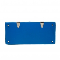 Goyard Blue Coated Canvas and Leather Saigon Top Handle Bag