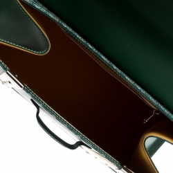 Goyard Green Coated Canvas and Leather MM Saigon Top Handle Bag