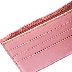 Pre Owned Goyard Pink Coated Canvas Bifold Wallet