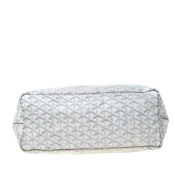 Pre Owned Goyard Saint Louis White Coated Canvas PM Tote