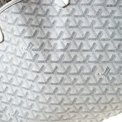 Pre Owned Goyard Saint Louis White Coated Canvas PM Tote