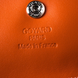Pre Owned Goyard Orange Goyardine Coated Canvas St. Louis GM Tote