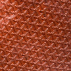 Pre Owned Goyard Orange Goyardine Coated Canvas St. Louis GM Tote