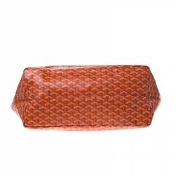 Pre Owned Goyard Orange Goyardine Coated Canvas St. Louis GM Tote