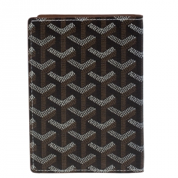 Goyard Brown Goyardine Coated Canvas Passport Holder 