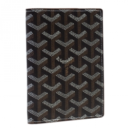 Goyard Brown Goyardine Coated Canvas Passport Holder 