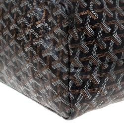 Pre Owned Goyard Black Goyardine Coated Canvas St. Louis PM Tote