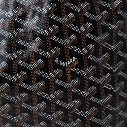 Pre Owned Goyard Black Goyardine Coated Canvas St. Louis PM Tote