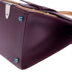 Pre Owned Goyard Burgundy Coated Canvas and Leather Saigon Top Handle Bag