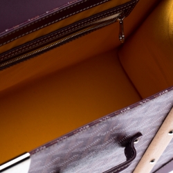 Pre Owned Goyard Burgundy Coated Canvas and Leather Saigon Top Handle Bag