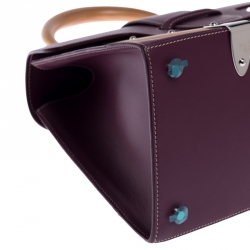 Pre Owned Goyard Burgundy Coated Canvas and Leather Saigon Top Handle Bag