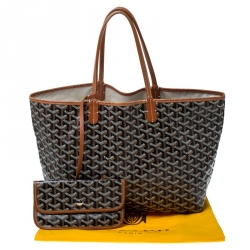 Pre Owned Goyard Brown Goyardine Coated Canvas St. Louis PM Tote