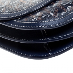 Pre Owned Goyard Blue Goyardine Coated Canvas 223 PM Shoulder Bag