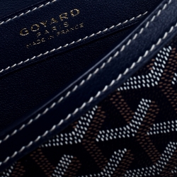 Pre Owned Goyard Blue Goyardine Coated Canvas 223 PM Shoulder Bag