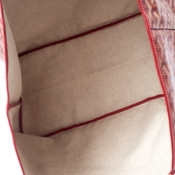 Pre Owned Goyard Red/White Goyardine Coated Canvas St. Louis GM Tote