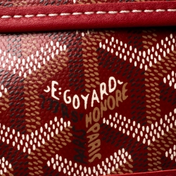 Pre Owned Goyard Red/White Goyardine Coated Canvas St. Louis GM Tote
