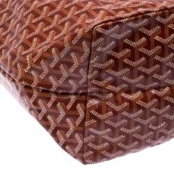 Pre Owned Goyard Red/White Goyardine Coated Canvas St. Louis GM Tote