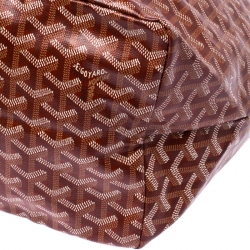 Pre Owned Goyard Red/White Goyardine Coated Canvas St. Louis GM Tote