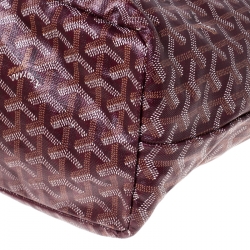 Pre Owned Goyard Bordeaux Goyardine Coated Canvas St. Louis PM Tote