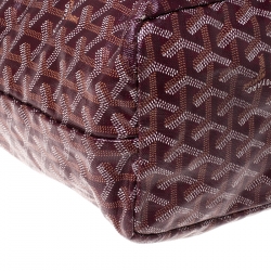 Pre Owned Goyard Bordeaux Goyardine Coated Canvas St. Louis PM Tote