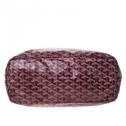 Pre Owned Goyard Bordeaux Goyardine Coated Canvas St. Louis PM Tote