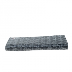 Pre Owned Goyard Grey/White Coated Canvas Flap Continental Wallet