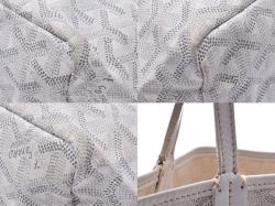 Pre Owned Goyard White Canvas Saint Louis Junior Tote
