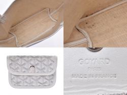 Pre Owned Goyard White Canvas Saint Louis Junior Tote