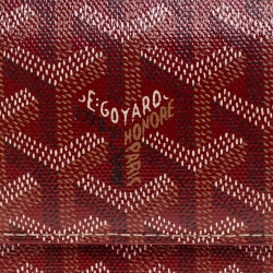 Goyard Goyardine Red Coated Canvas Flap Continental Wallet