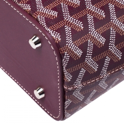 Pre Owned Goyard Burgundy Coated Canvas Okinawa GM Tote