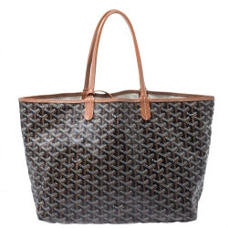 Pre Owned Goyard Brown Goyardine Coated Canvas St. Louis PM Tote