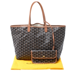 Pre Owned Goyard Brown Goyardine Coated Canvas St. Louis PM Tote