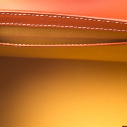 Pre Owned Goyard Orange Coated Canvas and Leather PM Saigon Top Handle Bag
