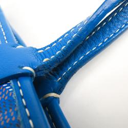 Pre Owned Goyard Blue Goyardine PVC Artois PM Tote
